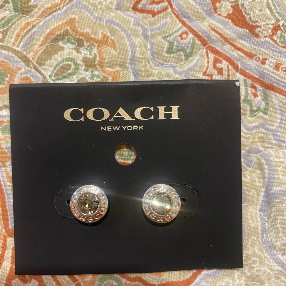 Round Silver Earring Set